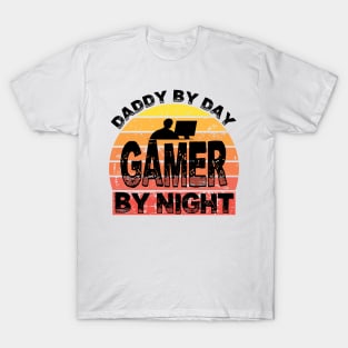 daddy by day gamer by night T-Shirt